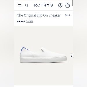 Rothy’s White slip on sneaker